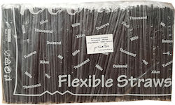 Black Foldable Straws 210mm 1000 Pieces