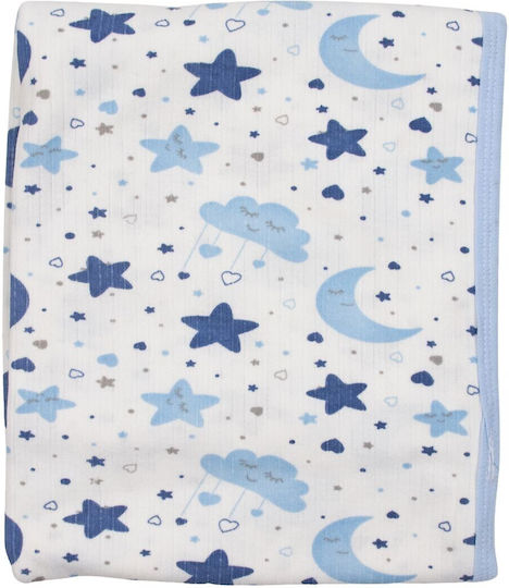 Kamtex Baby Kuscheldecke Hellblau 80x90cm.