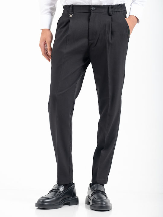 Hose Elastisch in Geradem Schnitt Black
