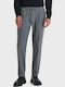 Trousers in Regular Fit Dark Grey Melange