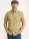 Short-sleeved Shirt Checked Beige