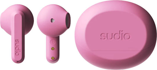 Sudio A3 Open Ear Bluetooth Handsfree Earphones with Sweat Resistance and Charging Case Pink