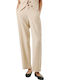 Women's Fabric Trousers Light Beige