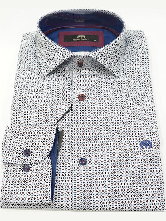 Makis Tselios Fashion Μακρυμάνικo Πουκάμισο White