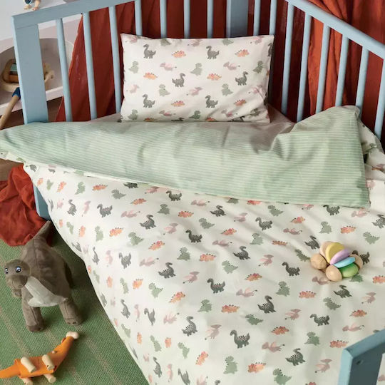 Kentia Baby Duvet Cover Set With Pillowcase Saurus Multicolour 100x140cm