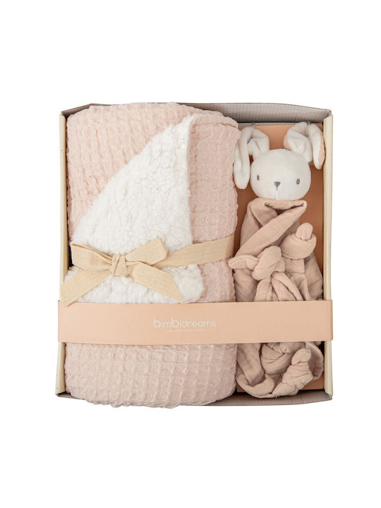Bimbidreams Blanket Nursery Swaddling Blankets Bamboo Pink 75x90cm