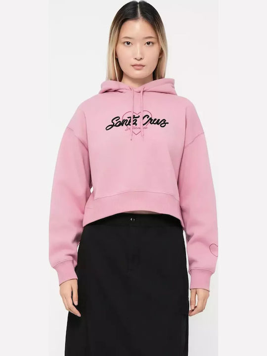 Santa Cruz Sweatshirt Pink with Hood
