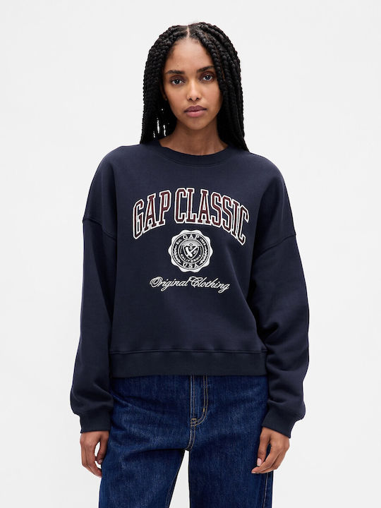 GAP Μακρύ Γυναικείο Φούτερ Navy Blue