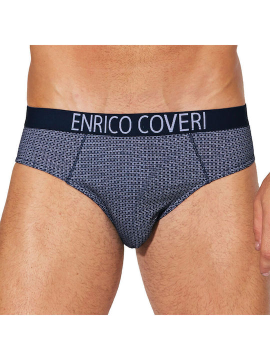 Enrico Coveri Men's Brief Dark Blue