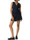 Women's Skirt-Shorts High-waisted Blue