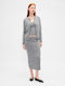 Midi Skirt Charcoal Grey