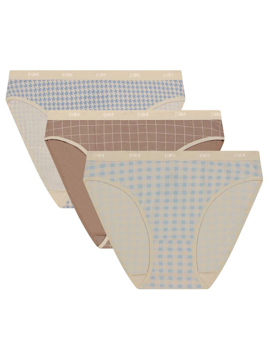 Les Pockets Βαμβακερά Women's Slip 3Pack Brown
