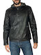 Jacke aus Kunstleder Biker Black