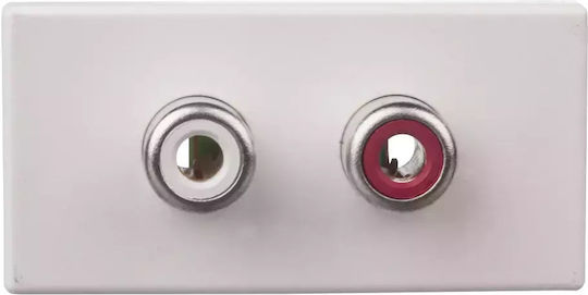 Kontakt-simon Audio Socket K45/2 2xrca Cinch Pure White K101b/9