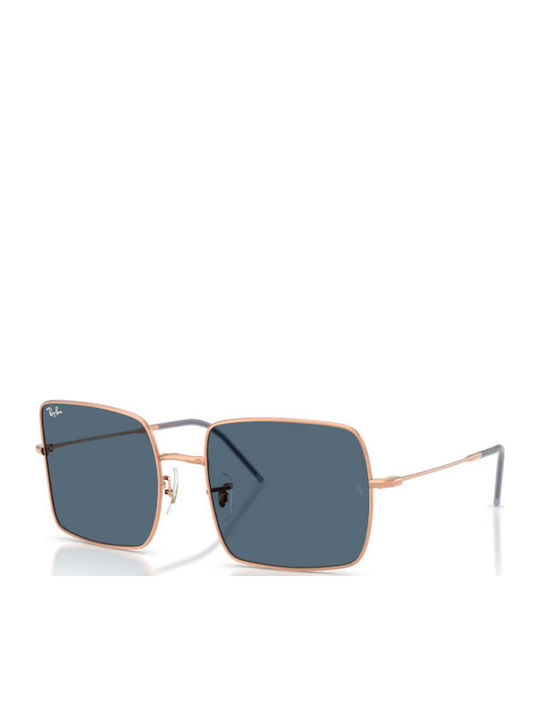 Ray Ban Reverse Unisex Ochelari de soare cu Rose Gold Cadru și Albastru Lentilă