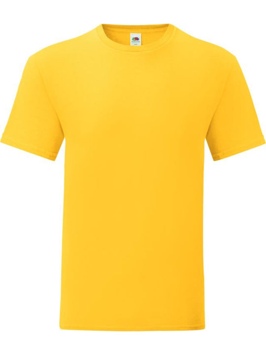 Fruit of the Loom Iconic Fruit Loom 150t Men's Short Sleeve Promotional T-Shirt Sunflower