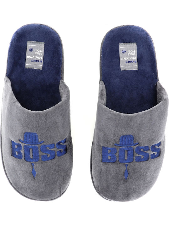 B-Soft Men's Slipper Gray