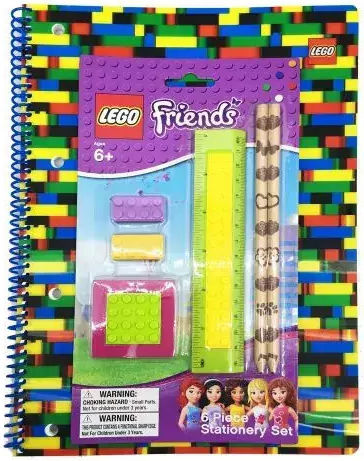 Lego Friends Комплект Ученически Пособия Тефтер A4 70 Листа Широки Редове Гумичка Острилка Молив Линийка 014947 Ml1-12-2