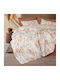 Cotton Box Duvet Cover Set Cotton Double with 2 Pillowcases 200x220 Box 4 Cinnamon