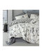 Cotton Box Duvet Cover Set Cotton Double with 2 Pillowcases 200x220 Box 4 Charcoal