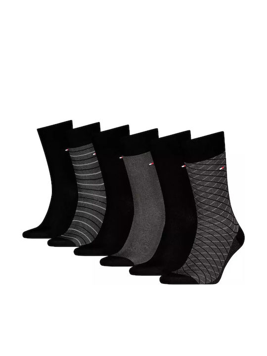 Tommy Hilfiger Bărbați Șosete Uni Negre 6Pachet
