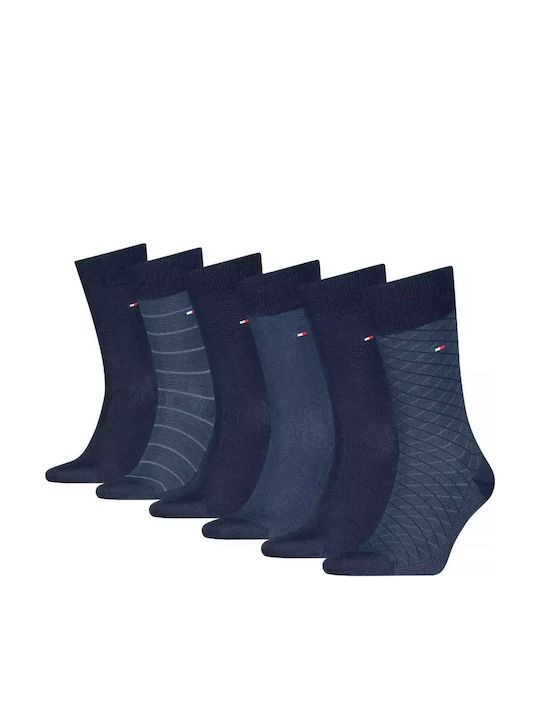 Tommy Hilfiger Bărbați Șosete Uni Albastre 6Pachet