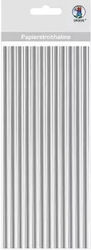 Papier Strohhalme Ursus 216902 2-55 24 Stück Silber 19,5x0,6 Cm