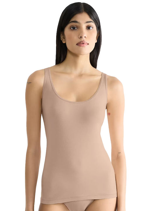 Sloggi mit Spaghetti-Träger Beige Damen T-Shirt