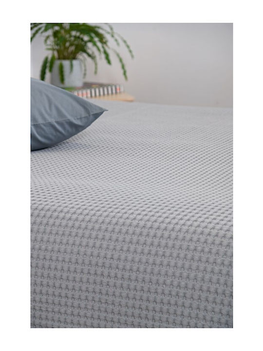 Naf Naf Waffle Κουβέρτα Πικέ Μονή 160x240εκ. Grey