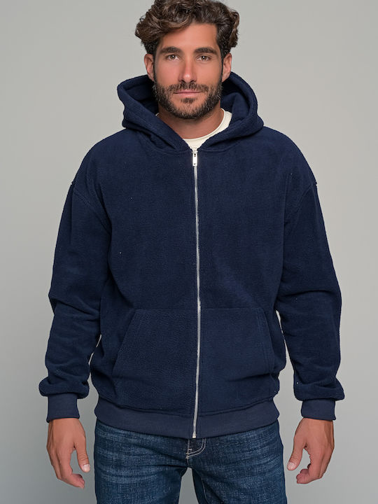 Ben Tailor Cardigan Bărbați Fleece Cu Glugă Alb...