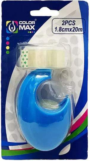 Color Max Настолен Диспенсър За Лента Комплект *710849-a 1-140 Резачка За Лента 2 Включени Ленти 1.8 См Х 20 М Синя