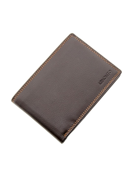 Armonto Δερμάτινο Ανδρικό Πορτοφόλι με RFID Καφέ