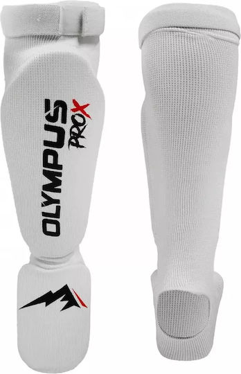 Olympus Sport Cotton Shin Guards Adults White