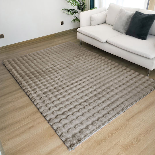 Beauty Home Bubble Art 9663 Set Modern Schlafzimmer-Teppichsets Synthetisch,Polyester/Cotton/Leather Mocha 3Stück