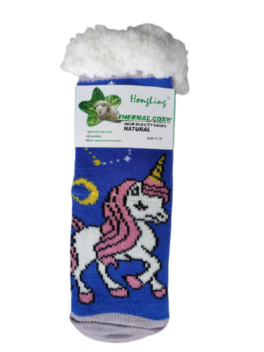 Yanoir Kids' Socks Non-Slip BLUE/PINK