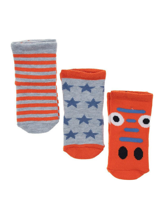 Defne Baby Kids' Socks Orange 3 Pairs