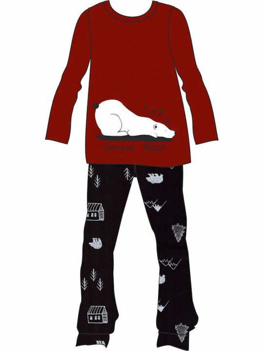 Natura Kids Winter Burgundy Pajamas