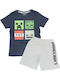 Mojang AB Детска пижама Лятна Dark Blue