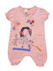 Poulain Baby Bodysuit Short-Sleeved Pink