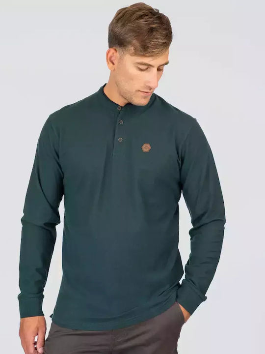 Double Polo Μπλούζα Μακρυμάνικη Hunter Green