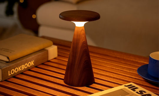 Gingko Plastic Lampă de masă LED cu Abajur Maro și Bază
