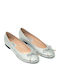 Anatomic Leather Ballerinas Silver