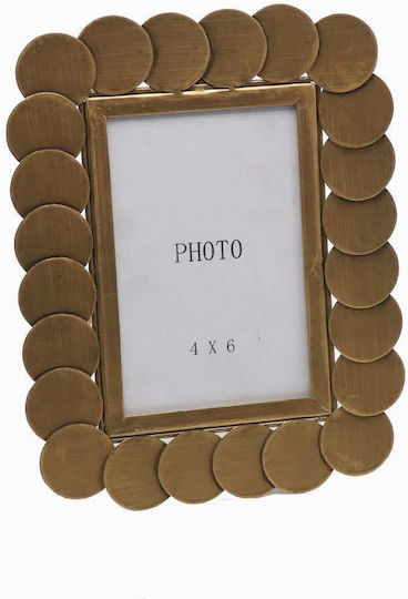 Inthebox Coin Photo Frame 17.5x1.5x22.5 Gold Metallic Metal Glass 033313