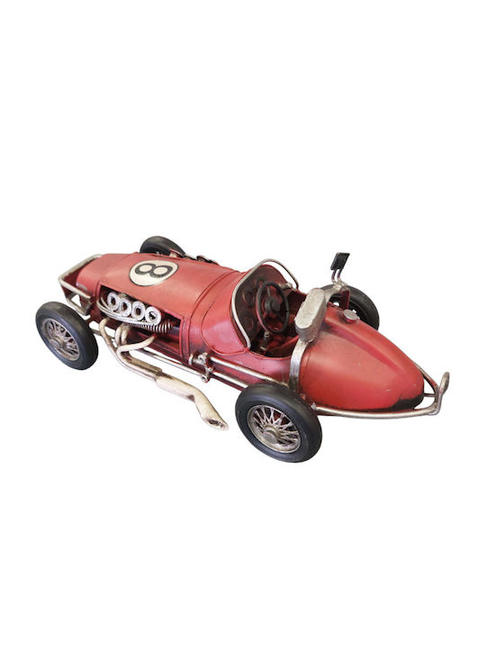 Metallic Miniature Car Red Racing Vintage L 28xW 12xH 10cm