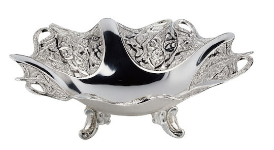 Metallic Carved Silver Bowl 19x19x6.5cm Galifas 956269 Galifas