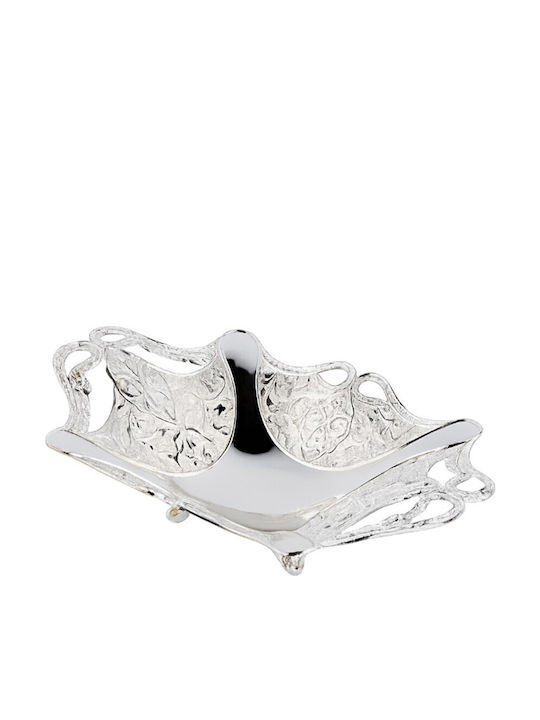 Metallic Carved Silver Bowl 26.7x14.6x7cm Galifas 9562631 Galifas