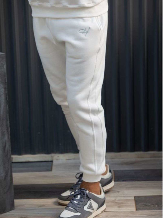 Henry Clothing Jogginghose mit Gummizug Ecru