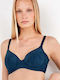 Bra with Light Padding Underwire Blue