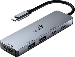 Genius UH-500 USB-C Docking Station με HDMI 4K PD