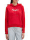 Women's Sweatshirt Hooded Red